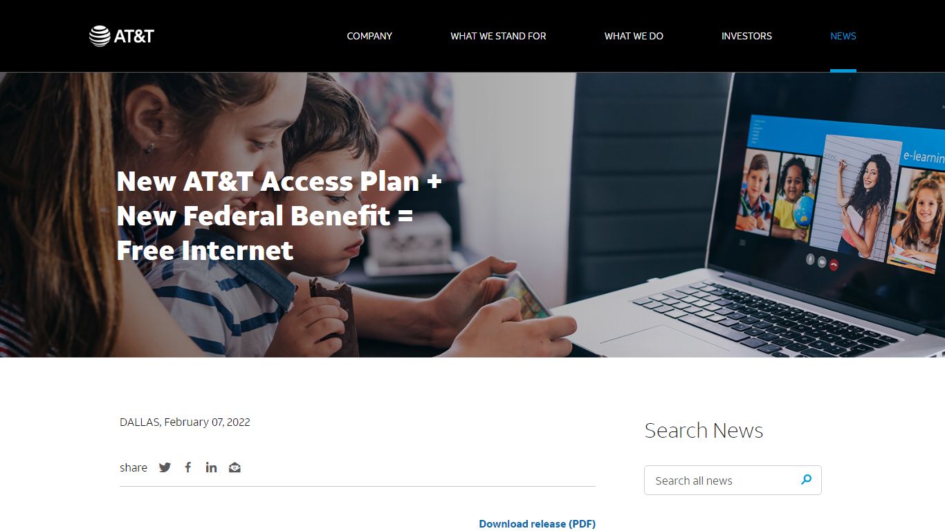 New AT&T Access Plan + New Federal Benefit = Free Internet